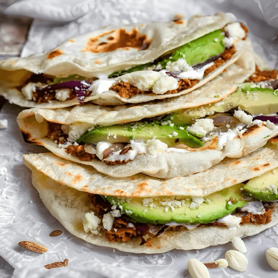 Three Golden Kitchen Mexican Bar & Grill tacos filled with meat, avocado, cheese, and sour cream.